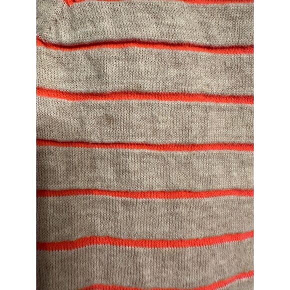 Madewell Sweater Womens Size Small Gray Orange Striped Pullover Round Neck - Picture 4 of 4